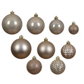 Decoris Shatterproof Bauble Tube of 80 Pieces 8cm - Pearl